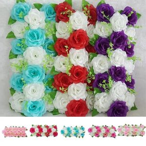 Fleurs décoratives en tissu, belle Simulation artistique, aspect réaliste, bricolage, décoration de rangée de roses artificielles pour mariage