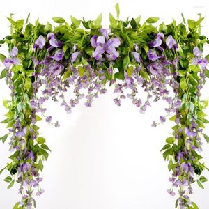 Decoratieve bloemen Mooie nepplant Faux Silk Flower gesimuleerd Rattan Eco-vriendelijk herbruikbare Trailing Ivy Wall