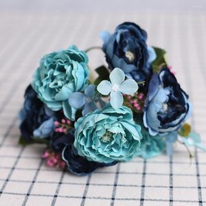 Decoratieve bloemen Mooie faux bloem kleurrijk herbruikbare neppoets opstelling tafel decor
