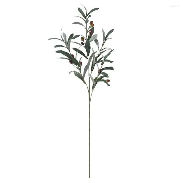 Fleurs décoratives belles légères résistantes à l'usure bricolage artificiel Olive branche décor d'intérieur décoration de faux arrangement de plantes