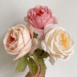 Fleurs décoratives Belle Silk Artificial Rose Wedding Home Home Decor Bouquet Organing Fake plante Présents de la Saint-Valentin