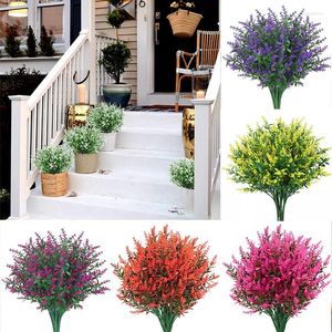 Decoratieve bloemen Mooie simulatie Kunstmatige plastic planten Lavendel Buiten Binnen Huis Tuin Decors Huishoudelijke producten