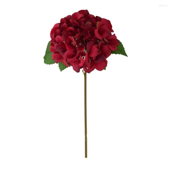 Fleurs décoratives belle simulation hortensia belle couleur inaltérable fleur artificielle non fanée pour le salon