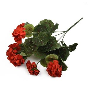 Fleurs décoratives beauté jardin artificiel maison décoration de mariage rouge avec 5 Branches jaune 1 bouquet de haute qualité