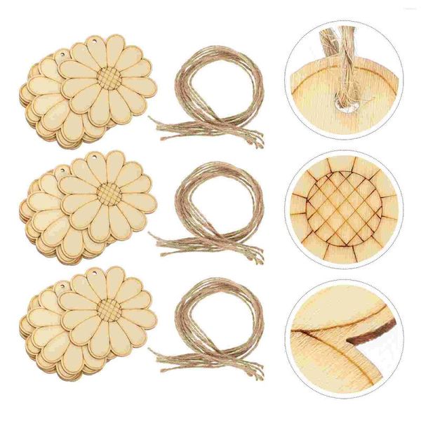 Flores decorativas Beavorty CHIPS DE MADERA DIY DE DIY PEDIZA 50 ESTÁN