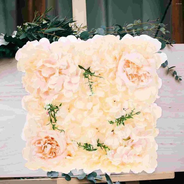 Flores decorativas para decoración de dormitorio, Panel de pared de flores de seda, telón de fondo de rosa, decoración de boda Artificial, dormitorio ostentoso
