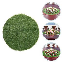 Decoratieve bloemen beddengoed mangat cover decoratie gazon ronde vloerkleed plastic simulatie gras placemats