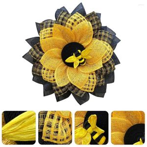 Flores decorativas Bee y Sunflower Decoration Props Festival Hanging Garland Party Supply