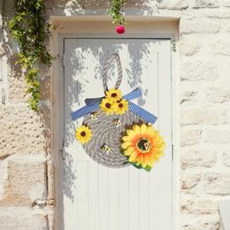 Decoratieve bloemen bijen festival simulatie krans touw deur hangende ambachtelijke huizendecoratie