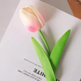 Fleurs décoratives à tige pliable, tulipe artificielle, Branches élégantes pour décoration de mariage à domicile, Faux printemps réaliste