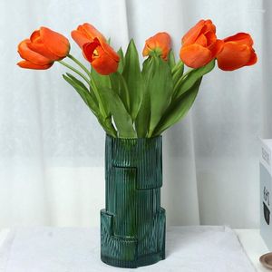 Fleurs décoratives tulipe à grande branche, boîte-cadeau artificielle, décoration de Table de fête, produits de décoration, faux bonsaï, Bouquet de mariage, décor de pièce esthétique