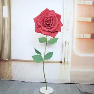 Fleurs décoratives Big PE Foam Roses Artificial Flower Heads for Wedding Event Decoration DIY Couronnes Home Garden Supplies