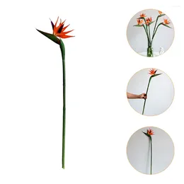 Fleurs décoratives Birds Paradis arrangement artificiel faux fleur orange orde