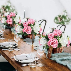 Decoratieve bloemen Verjaardag Mooie centerpieces Bouquet Home Decoratie Party Wedding Artificial Flower Balls Rose Rose