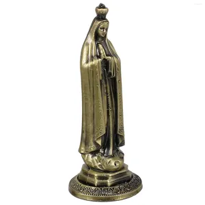 Statue de la vierge marie à fleurs décoratives, décoration pour la maison, ornement de Style religieux