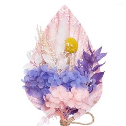 Fleurs décoratives Boho Sèche à fleurs séchées mini-palmier bouquet gâteau de gâteau pour décoration de table maîtresse arrangement floral décor