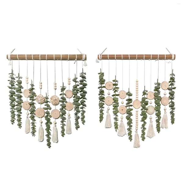 Flores decorativas Boho decoración de pared macramé tapiz colgante para comedor oficina guardería