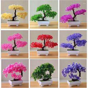 Decoratieve bloemen bonsai kunstmatige planten potten groene kleine boom nep ornamenten voor huizentuin decor feest el deco