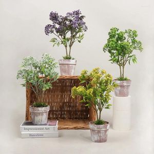 Fleurs décoratives Bonsai Simulation Plantes artificielles Fake Home-Decoration Office Staff de mariage