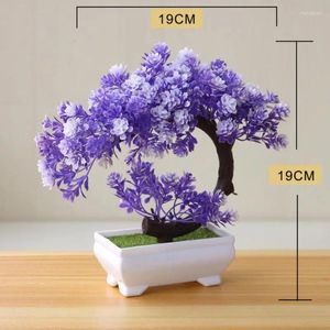 Fleurs décoratives bonsaï petit Pot d'arbre matériaux durables faible entretien El décor de jardin Design Unique ornements en Pot élégants charmants