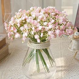 Fleurs décoratives Bouquet Artificiel Plastic Fleur Babysbreath Babysbreath Fake Plant Gypsophila Floral Arrange pour la table des maisons de mariage