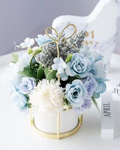Decoratieve bloemen Bouquet Elegante kunstmatige pioenroeven Silk Huis Wedding Party Decor Flower Decoratie