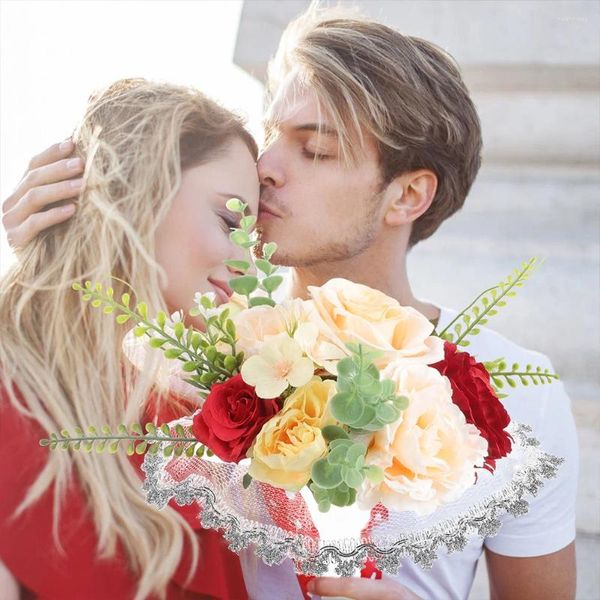 Porte-Bouquet de fleurs décoratives pour fleurs fraîches, réceptacle de maintien de mariage en plastique, supports de mariée floraux, fourniture de mariée