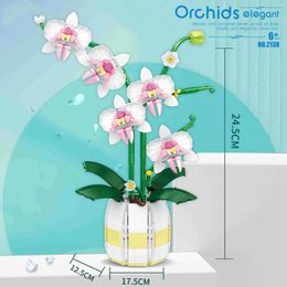 Decoratieve bloemen Bouquet Orchideblok Bloem Succulenten bouwstenen geschikt voor woninginrichting Romantische kit Valentijnsdag