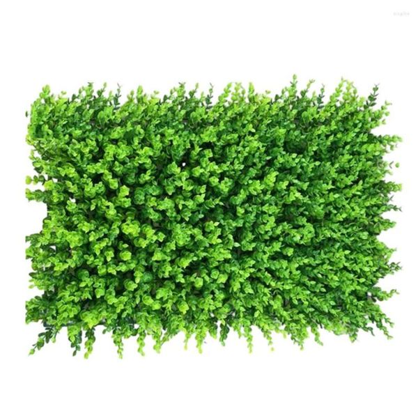 Panneau de gazon artificiel de marque, fleurs décoratives, haie murale en plastique pour mariage, décoration de clôture, feuillage de jardin, herbe verte, 40 60cm