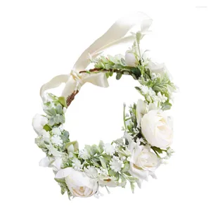 Fleurs décoratives Coiffes de mariée Couronne de mariage Party décorer un tissu délicat suspendu pour babysbreath