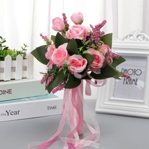 Fleurs décoratives mariée tenant des Roses fournitures de mariage Po Studio accessoires de photographie
