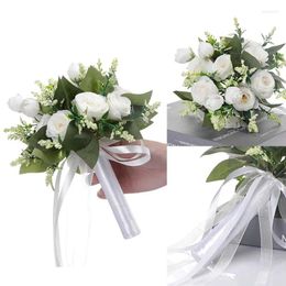 Decoratieve bloemen Bruid met westerse stijl Forest Rose Bridal Bouquet Pography Studio Props Z-751