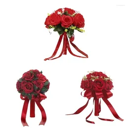 Fleurs décoratives Boudemaid Bouquet artificiel Rose combo Fleur de mariage