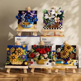 Fleurs décoratives blocs de construction de faux enfants