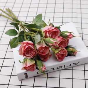 Decoratieve bloemen Bos Roses Table Setting Fake Artificial Floral Art Po Wedding Banquets Home Decorations Valentijnscadeaus