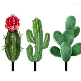 Decoratieve Bloemen Cactus Tuin Staak Unieke Kunstmatige Plastic Plant Tak Acryl Weerbestendige Tuin Kunst Decoratie Stakes