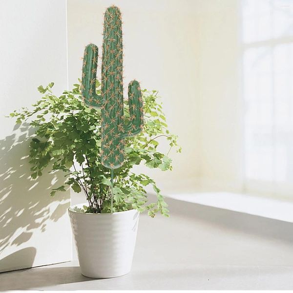 Fleurs décoratives modèle Cactus plantes d'intérieur artificielles en pot Faux pour intérieur coton perle épineuse pas de Banquet