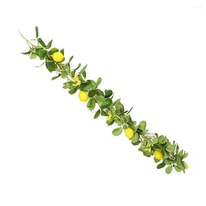 Guirlande de fleurs décoratives en canne de bienvenue, Eucalyptus pour porte de porte, plante fruitière suspendue, décor en rotin artificiel pour mariage