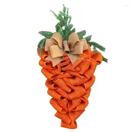 Fleurs décoratives Carrot Garland décorations carottes légumes artificiels faciles à appliquer Hangle de porte Durable Soulagement