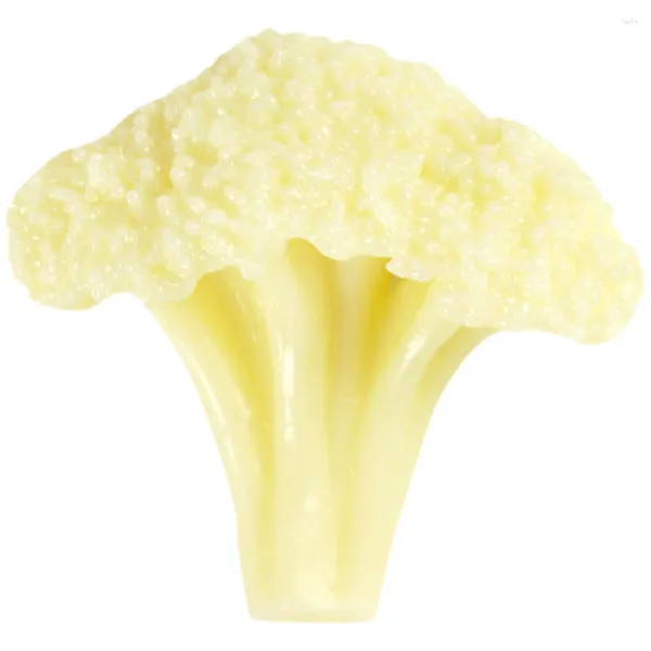 Fleurs décoratives Modèle de chou-fleur faux simulation alimentaire Brocoli Slice Play Vegetable PVC Simulate