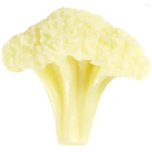 Fleurs décoratives Modèle de chou-fleur Simulation Broccoli Faux Slice Plastique Faux Fruits et légumes