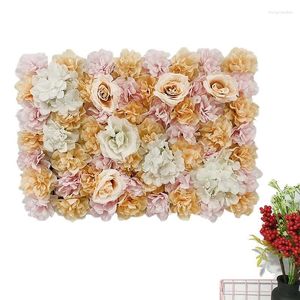 Decoratieve bloemen Champagne Rose Hydrangea Kunstmatige bloem Wandpaneel Huwelijksfeest Decor El Kerstmis op maat