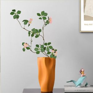 Decoratieve bloemen Chique kunstmatige planten lotus blad bloem levendig nep groen boeket bladeren huishoudelijke benodigdheden