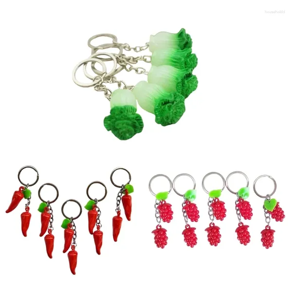 Porte-clés en forme de chou chinois, fleurs décoratives, pendentif pour sac à dos, voiture, pour femmes, adolescentes