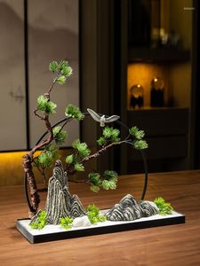 Decoratieve bloemen Chinese stijl kunstmatige planten natuurlijk landschap bonsai elegante creatieve bureau decoratie boeddhistische stemming feng shui home