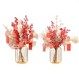 Decoratieve bloemen Chinese stijl Bloemmand Ornament Tafel Middelpunt Takken Jaar voor woonkamer Indoor Thanksgiving Halloween Decor