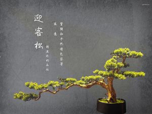 Decoratieve bloemen Chinese stijl Simulatie Pijnboom Bezoeker Landschapsplanten Bureaubladinrichting Artikelen Plantenpotten Knutselbenodigdheden