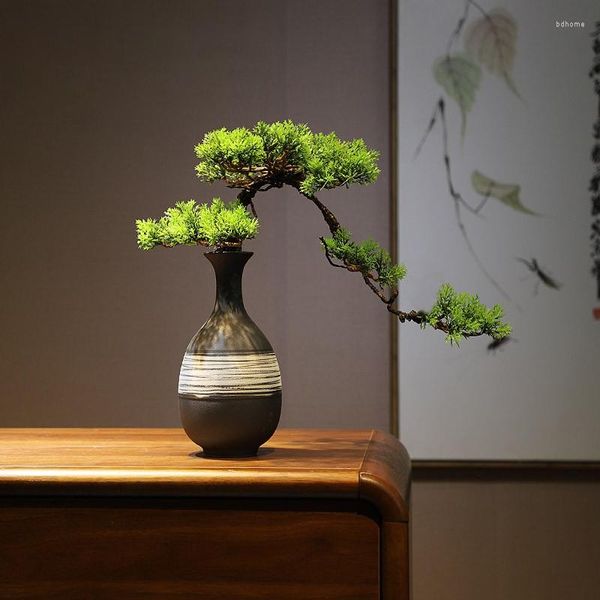 Fleurs décoratives simulation de style chinois accueillant et verts décorations de plantes