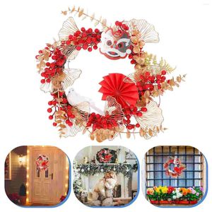 Fleurs décoratives Année chinoise Lantern Festival Couronne de décoration délicate Fenêtre ornement de fenêtre suspendue de décoration extérieure