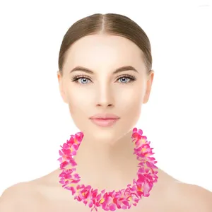 Decoratieve bloemen Choker ketting voor vrouwen Hawaiiaanse bloemen Hula Dance Garland Decorations Women's